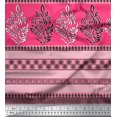 thumbnail image 2 of Soimoi Poly Crepe Fabric Geometric,Stripe & Floral Panel Print Fabric by Yard 52 Inch Wide, 2 of 2