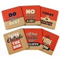 thumbnail image 1 of Inkdotpot Set of 6 Drink Coasters DecorativeNon,SlipCork Base4-inch Square PrintedCoastersEasy Clean- Motivational Quotes, 1 of 8
