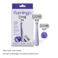 thumbnail image 1 of Flamingo 5-Blade Women's Razor - 1 Razor Handle + 2 Razor Blade Refills - Lilac, 1 of 6