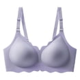 thumbnail image 3 of AWZXDE Soutien-Gorge de Confort pour Femmes Grande Taille Mode Design Texturé pour Port Quotidien et Soutien Violet, 3 of 3