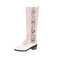 thumbnail image 2 of Women Boots Mid Heel Pointed Shoes Zippered Shoes Winter Snake Pattern, 2 of 4