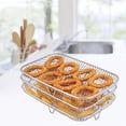 thumbnail image 3 of CUITING Air Fryer Rack for Ninja DZ201 Foodi and Ninja DZ401 Foodi Stackable Square Rack Stainless Steel Multi-Layer Dehydrator Air Flow Rack Air Fryer Accessories, 3 of 10