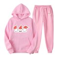 thumbnail image 1 of TIMIFIS Ensemble de Survêtement pour Hommes Roses 2 Pcs à Capuche, Tenue de Sport Athlétique, Chandail à Enfiler Décontracté pour Course Jogging Ensemble de Tenue de Sport SetsFall, 1 of 8