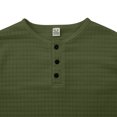 thumbnail image 4 of zbxnLI Men's Crew Neck Sweatshirts Button T-Shirts Solid Color Casual Lightweight Pullover Sweatshirt Tops, 4 of 6