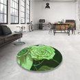 thumbnail image 4 of Ahgly Tapis d'Intérieur Lavable en Machine Carré Transitionnel Vert Émeraude, 8 Pieds Carré, 4 of 7
