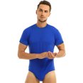 thumbnail image 2 of XZNGL Mens Short Pajamas Mens Short Sleeve Round Neck Connected Button Breathable Home Pajamas, 2 of 9