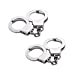 thumbnail image 3 of 2 Pcs Mini Menottes Porte-Clés en Métal, Argent, 3 of 10
