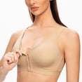 thumbnail image 4 of MELENECA Soutien-Gorge Posture Sans Armatures à Fermeture devant pour Femme Amande 46B, 4 of 4