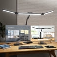 thumbnail image 1 of Desk Lamp, 24W LED Desk Light for Home Office, Auto Stepless Dimming and Tempering Table Light with Remote, for Architect Drafting Design(Black), 1 of 9