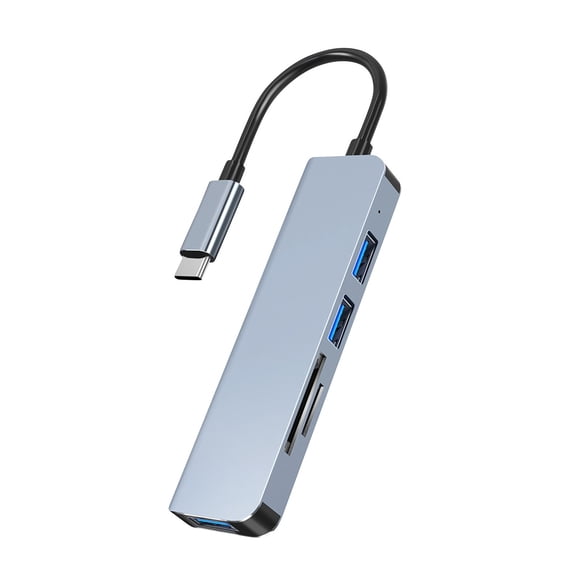 Usb Computer Network Adapters 5-In-1 Type-C Network Hub Multi-Splitter Adapter with 1Xusb3.0 + 2Xusb2.0 + + for Pc Computer Accessories Computer Accessories for Desk