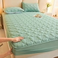 thumbnail image 1 of UsRHHA Waterproof Mattress Protector Cover 150x200cm, Fitted Bed Sheet with Soft Breathable Fabric for All Season Protection, Washed Fabric Bedding Cover, 1 of 7
