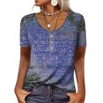 thumbnail image 2 of Birdeem T-Shirt Décontracté à Imprimé Floral pour Femmes, Manches Courtes, Tunique, Blouse, 2 of 7