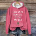 thumbnail image 1 of Jienlioq Hauts de Noël pour Femmes Liquidation Haut Imprimé Col Rond Manches Longues Ample, 1 of 3