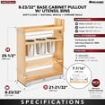 thumbnail image 3 of Rev-A-Shelf 8" Pullout Kitchen Cabinet Organizer with Soft-Close, 448UT-BCSC8C, 3 of 12