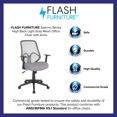 thumbnail image 3 of Salerno Series High Back Green Mesh Office Chair with Arms, 3 of 6