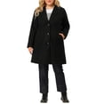 thumbnail image 2 of GRACE & GRANDEUR Manteau pour Femme Grande Taille à Revers Cranté, Boutonnage Simple, Caban Mi-Long, 2 of 7
