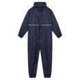 thumbnail image 3 of Miaeowve Mens Motorcycle Rain Suit One Piece Hooded Jumpsuit Reflective Strip Waterproof Rainsuit Navy Blue 170/L, 3 of 7
