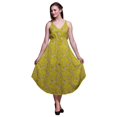 thumbnail image 1 of Bimba Robe à Imprimé Floral pour Femme, Bretelles Spaghetti, Col en V, Midi, Tenue de Plage - Xxx-Grand, 1 of 1