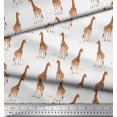 thumbnail image 2 of Soimoi White Rayon Fabric Dot & Giraffe Animal Decor Fabric Printed BTY 42 Inch Wide, 2 of 3