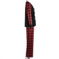 thumbnail image 2 of Kmbangi Christmas Family Pajamas Set, Plaid Letter Print Tops+Pants/Romper, 2 of 8