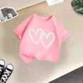thumbnail image 5 of PMVFHDE T-Shirt d'Été pour Filles à Imprimé Graphique Mignon, Col Rond, Manches Courtes – Haut Décontracté Respirant pour Enfants, Jeux Extérieurs, T-Shirt Décontracté d'Été Rose, 7-8 Ans, 5 of 5