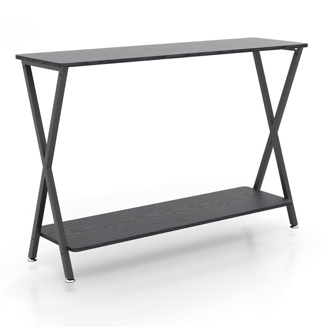 Console Table 33.5" – Narrow Entryway Table with Metal Frame, Sofa Table for Behind Couch, Hallway or Living Room Accent Display