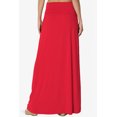thumbnail image 2 of TheMogan Jupe Longue Maxi Décontractée en Jersey Drapé Taille Pliable pour Femmes, P-3X, 2 of 7