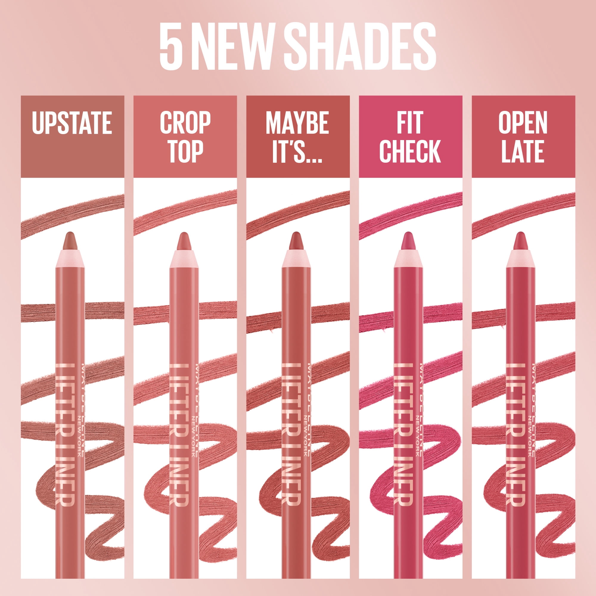 Traceur à lèvres Lifter Liner de Maybelline New York, longue tenue, application lisse et en douceur, acide hyaluronique,, maybe it's ,1.2 g