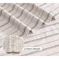 thumbnail image 4 of RUVANTI 100% Cotton Full Sheets, Percale Weave Full Size Set, Brown Stripes, 4 of 5