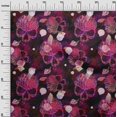 thumbnail image 3 of oneOone Rayon Magenta Fabric Skull Sewing Craft Projects Fabric Prints By Yard 56 Inch Wide, 3 of 5