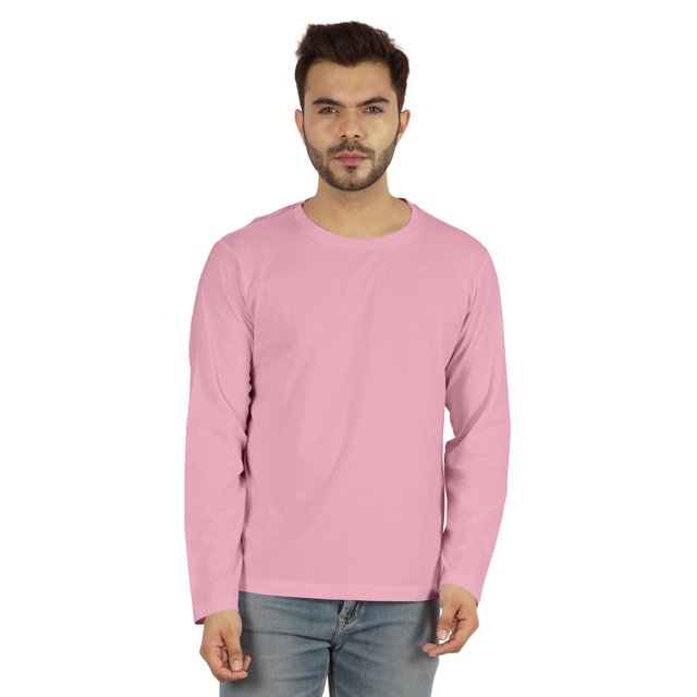 Inkmeso Men's Long Sleeve Cotton Basic Shirt Lightweight Solid T-Shirts