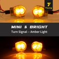 thumbnail image 4 of TSUNG Mini Clignotants de Moto LED Micro Clignotants pour Avant/arrière Universel Petit Indicateur pour Cafe Racer Bobber Cruiser Vélos de Rue (b-Noir), 4 of 8