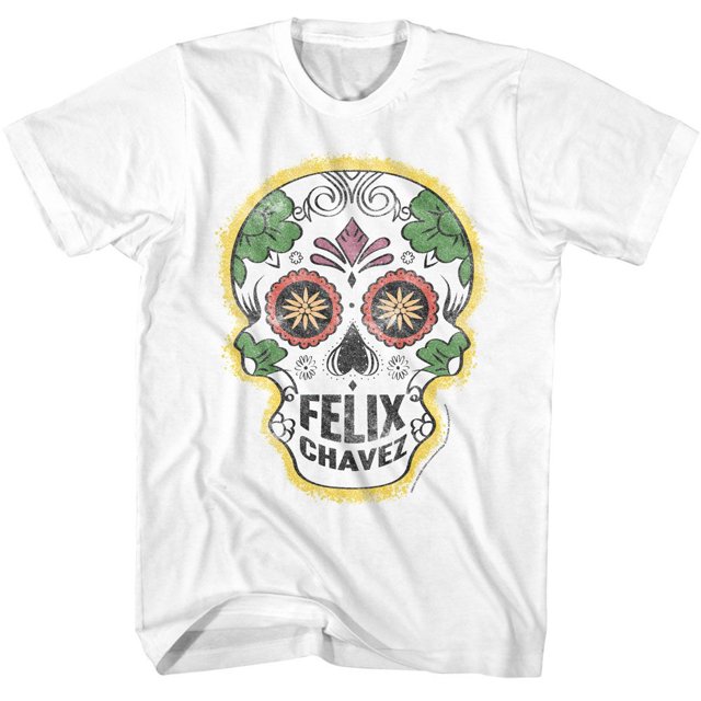 Rocky Felix Chavez Skull White Adult T-Shirt 3Xl