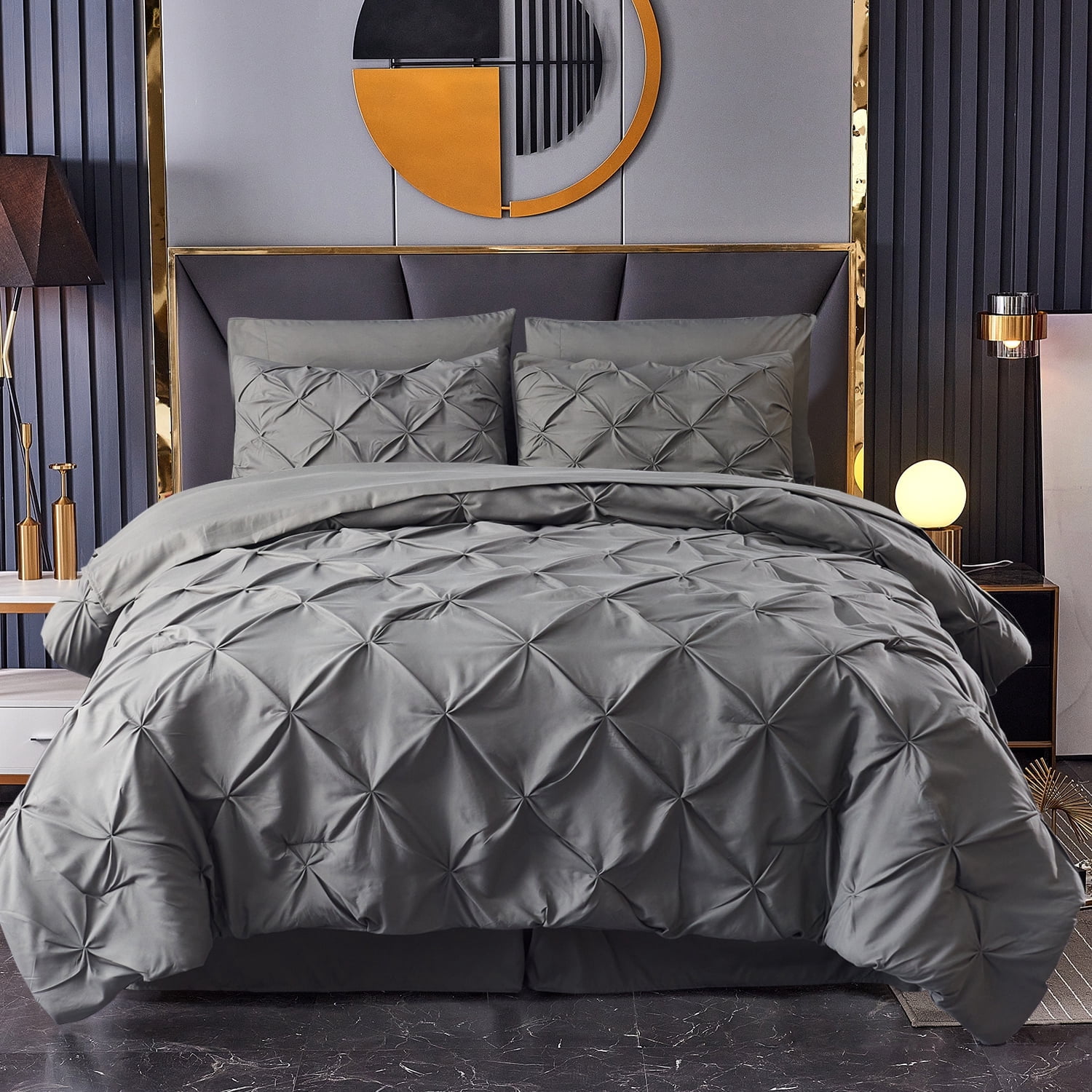 6 Piece Twin Comforter Set Bed in A Bag - with Comforters, Sheets, Pillowcase & Sham