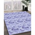 thumbnail image 3 of Ahgly Company Tapis d'Intérieur Lavable à la Machine, Carré, Transitionnel, Violet, Tapis de Zone, 8 Pieds Carré, 3 of 7
