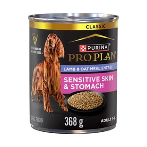 Purina Pro Plan Specialized Sensitive Skin & Stomach Lamb & Oat Meal Entrée, Wet Dog Food 368 g