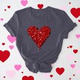 thumbnail image 1 of Cadeau de la Saint-Valentin pour Femmes T-shirt Décontracté à Col Rond à Manches Courtes Imprimé Arbre de Noël, 1 of 6