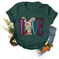 thumbnail image 1 of EGNMCR Easter T-shirt à Imprimé T-Shirts Graphiques pour Femmes T-Shirts pour Femmes T-shirt Décontracté Ample à Col Rond à Manches Courtes Blouse à Imprimé de Lettres T-shirt T-Shirts pour Femmes, 1 of 4