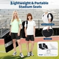 thumbnail image 4 of Garvee 24.5" Wide Stadium Seats with Back Support, 6 Adjustable Angle, Pockets, Cup Holders, Gray, 4 of 7