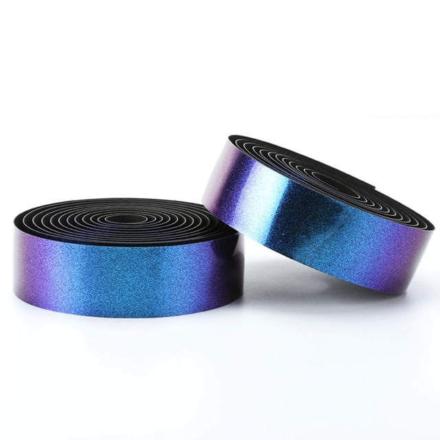 Bgsha Reflective Road Bike Riding Handlebar Wrap Tape Pair Aurora Color Changing