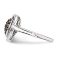 thumbnail image 3 of Sterling Silver Champagne Diamond Heart Ring Size 8, 3 of 3