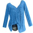 thumbnail image 1 of CEHVOM Blouse à Manches Longues Col en V Imprimée pour Femmes Grande Taille, Liquidation, 1 of 8