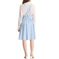 thumbnail image 3 of Unique Bargains Jupe Midi Plissée à Bretelles Rétro pour Femme à Taille Élastique avec Bretelles, 3 of 7