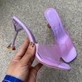 thumbnail image 4 of LSLJS Women's Décontracté Mignon Transparent Cristal Talon Ouvert Orteil Haut Talon Slippers, Women's Slippers, 4 of 4