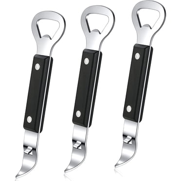 HANCELANT Ouvre-Boîte Perforateur, Ouvre-Boîte Manuel en Acier Inoxydable, Lot de 3