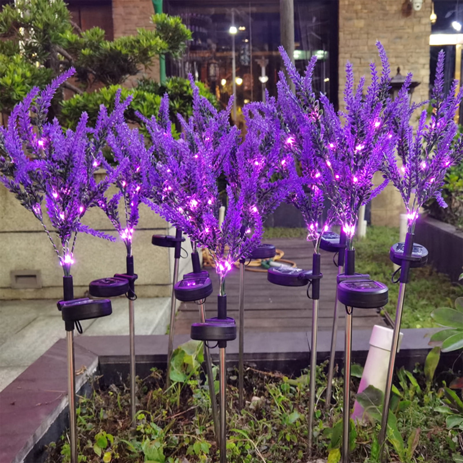 Chmadoxn Solar Lights Outdoor Solar Energy Lamp Ground Inserted Lamp Courtyard Lamp Balcony Lamp Floral Sway Light Solar Light Solar Sway Lights Sway With The Wind solar light