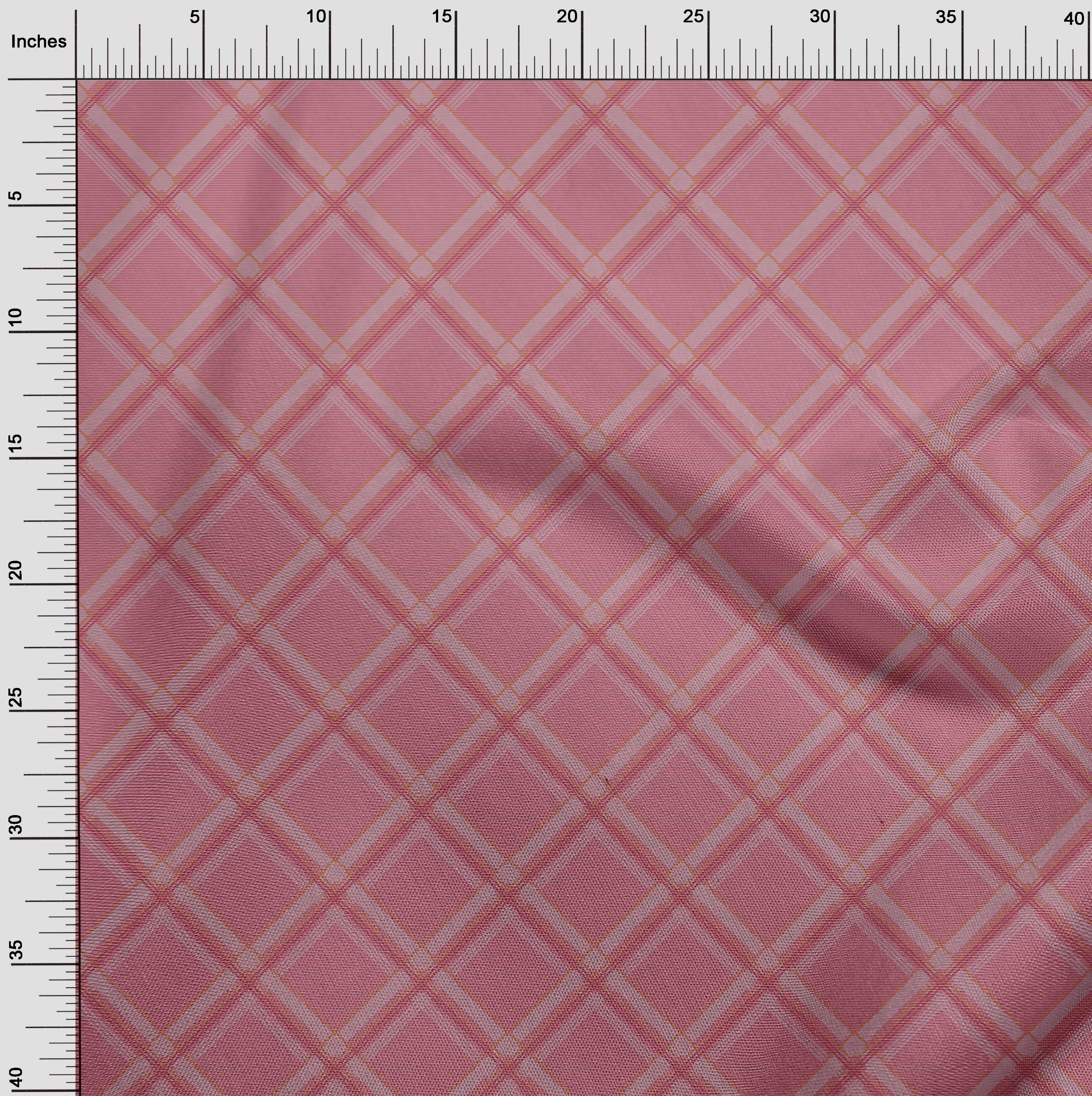 oneOone Cotton Flex Fabric Tartan Check Print Sewing Fabric BTY 40 Inch Wide