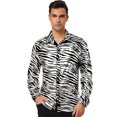 thumbnail image 3 of INSPIRE CHIC Men's Vintage Leopard Printed Button Down Long Sleeve Cotton Shirt, 3 of 7