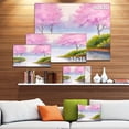 thumbnail image 2 of Impression sur toile « Flowering Trees Over River » Design Art, 2 of 3