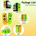 thumbnail image 2 of Switch Controller for Nintendo Switch, Switch Remote Control supports Dual Vibration/Motion Control/Screenshot/Wake-up (Orange and Green), 2 of 16